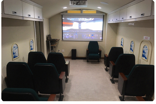 기내체험부스(극장) 이미지.